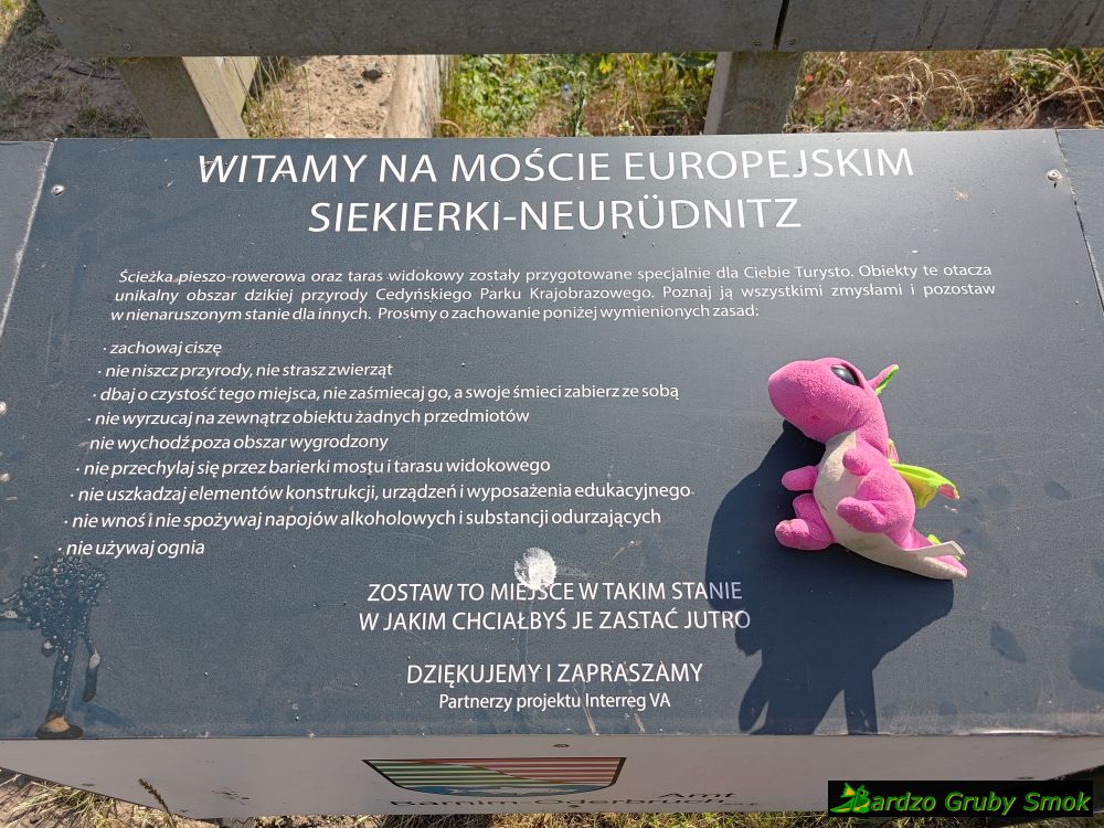 most w Siekierkach - tablica informacyjna