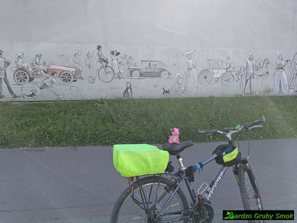 mural „Ulica Wielicka 100 lat temu”