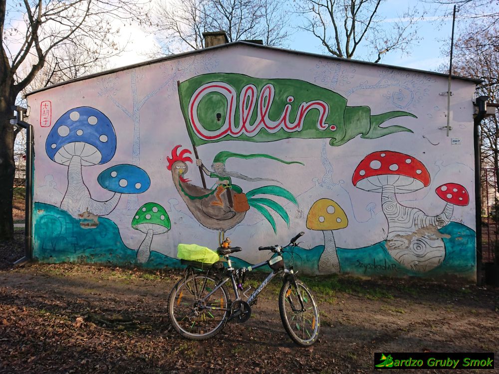 mural w parku Kleparz