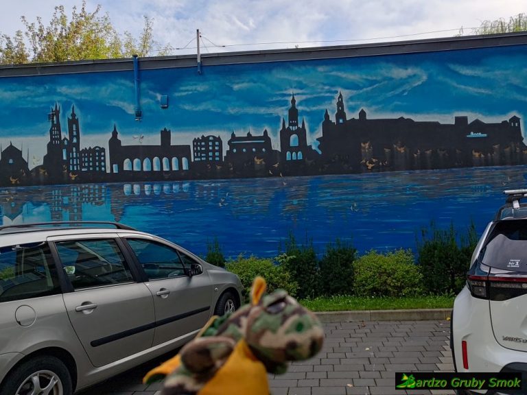 mural budynki Krakowa
