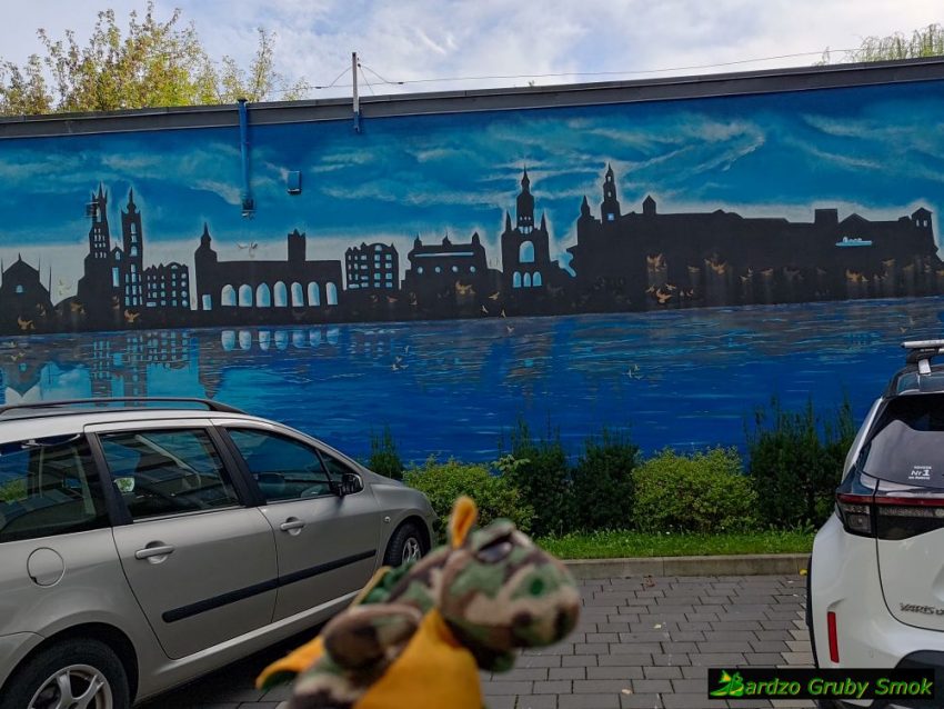 mural budynki Krakowa