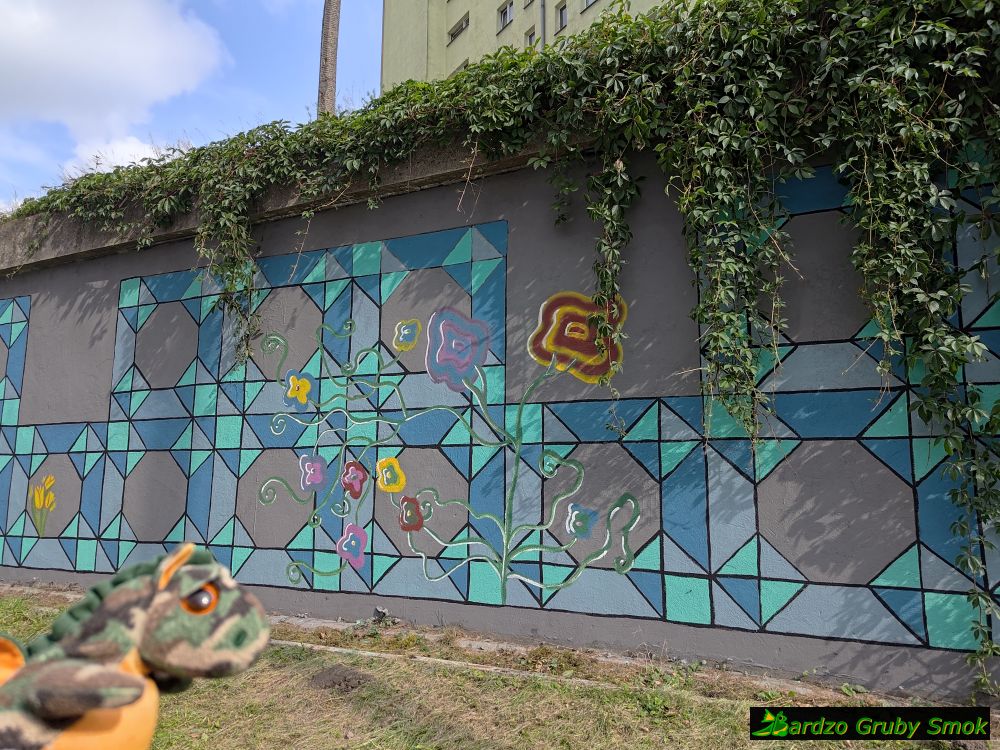 mural inspirowany pracami Wyspiańskiego i Malczewskiego