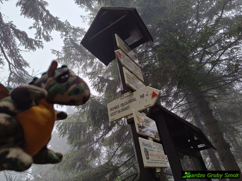 drogowskaz na Orlicę