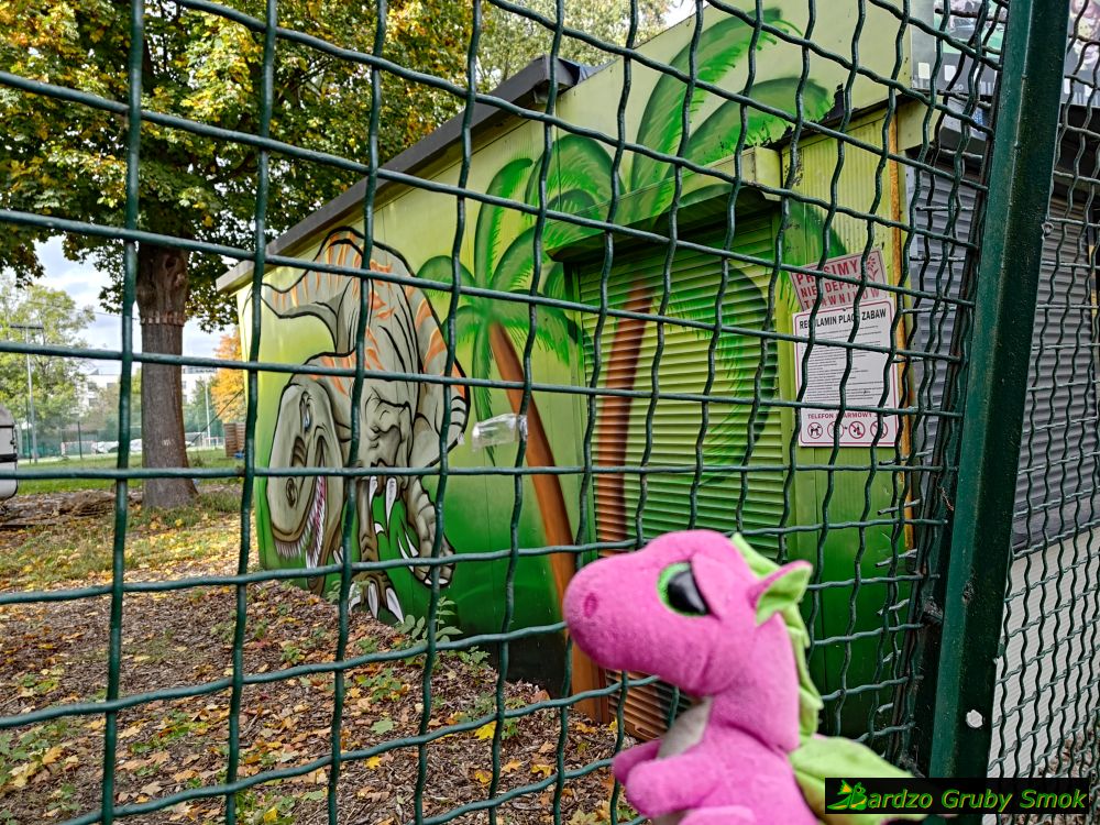 mural przy Zalewie Nowohuckim