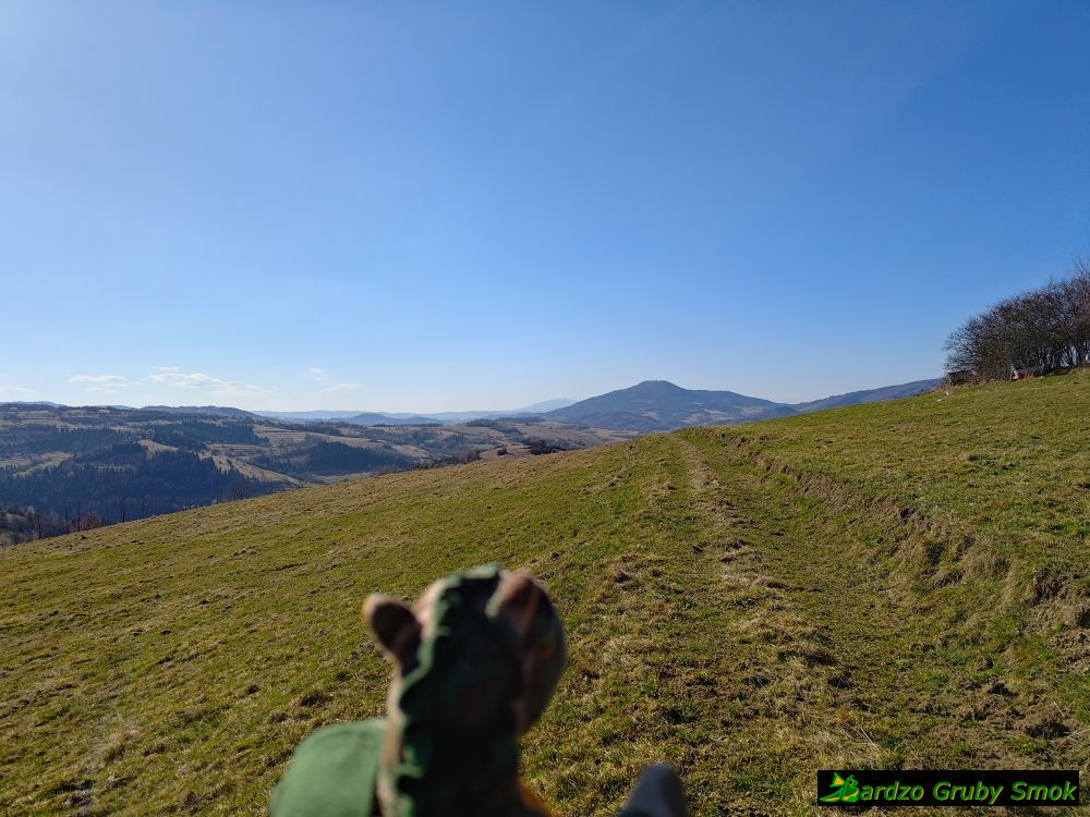 widok na Luboń Wielki i Babią Górę