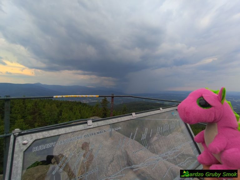 widok na burzę nad Karkonoszami