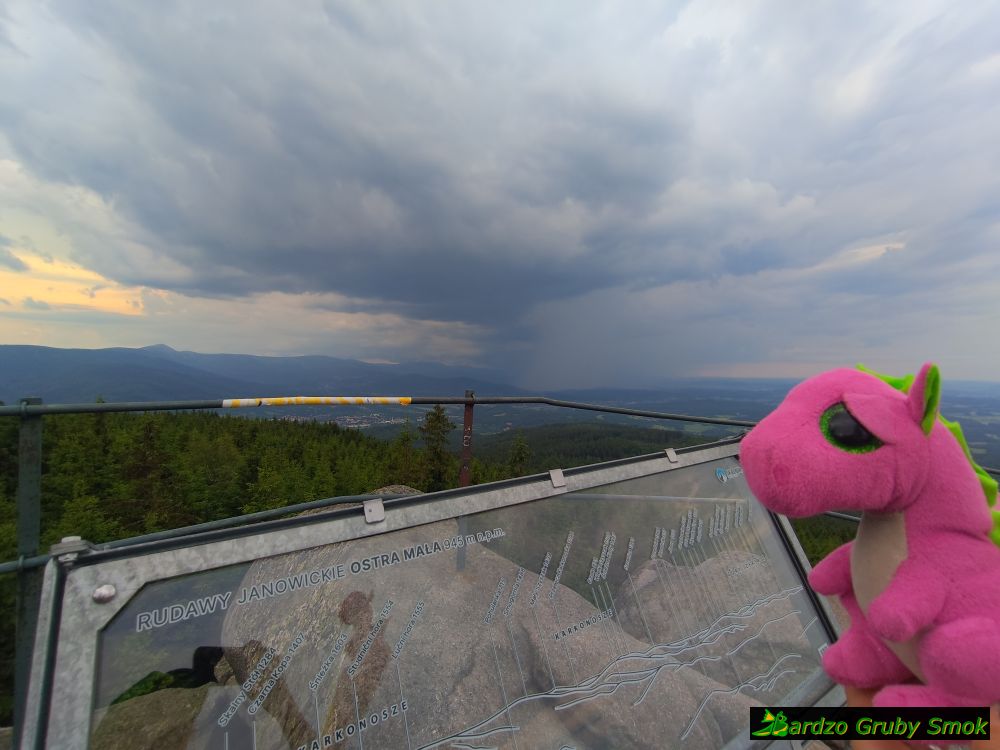 widok na burzę nad Karkonoszami