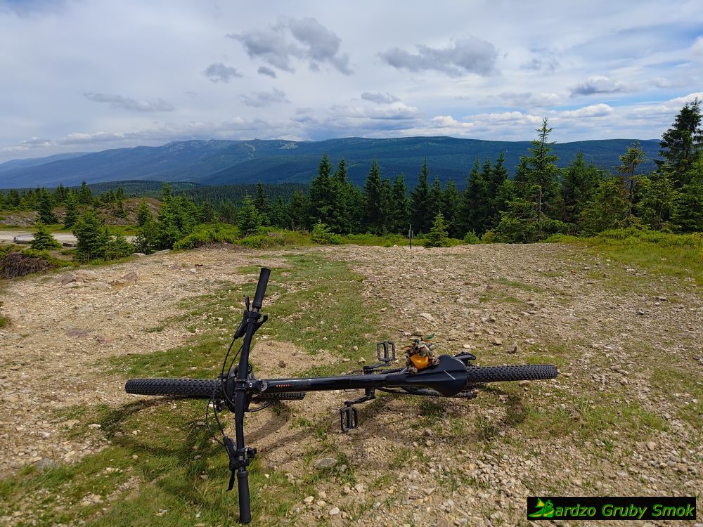panorama Karkonoszy znad kopalni kwarcu