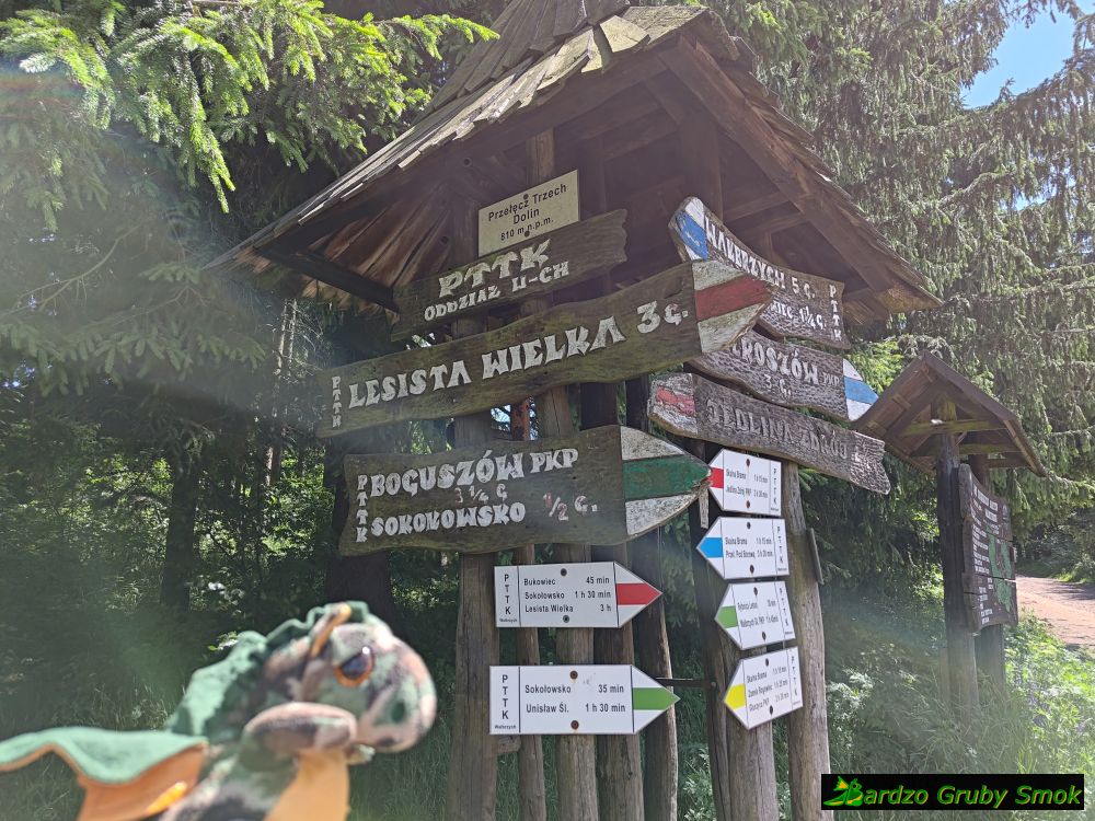 drogowskazy przy Waligórze