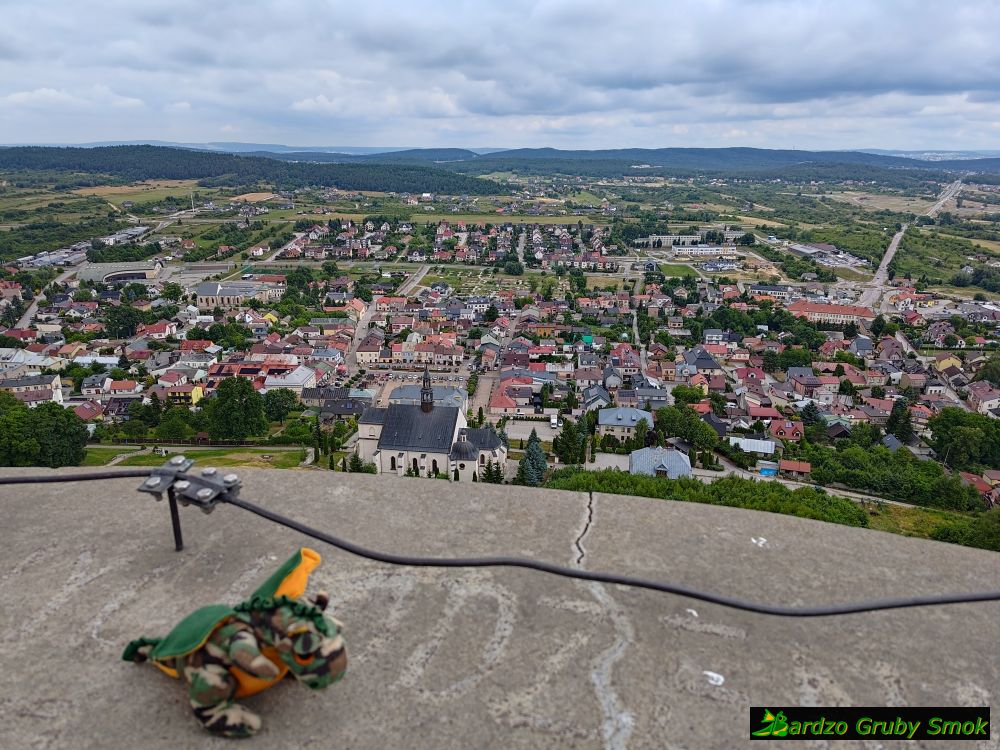 zamek Chęciny - widok na miasto
